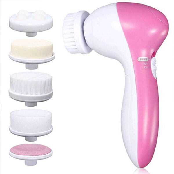 5 In 1  Facial Cleansing Brush Face Wash Body Massager Pore Cleaning Skin Care Tool