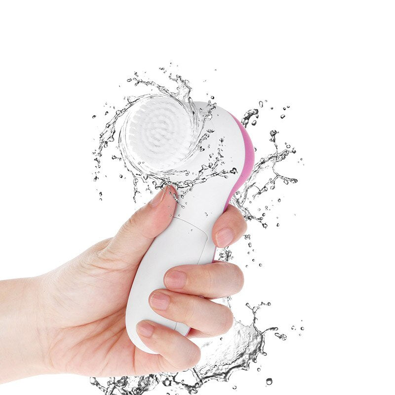 5 In 1  Facial Cleansing Brush Face Wash Body Massager Pore Cleaning Skin Care Tool