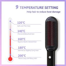 Hair Straightening Brush For Both Girls And Boys Electric Hair Straightener Curler Heating Styling Comb Straightening and Curling Hair