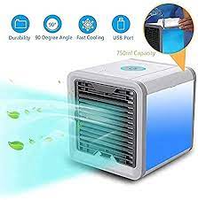 Portable Mini Desktop Air Conditioner USB Small Fan Cooling Humidifier Aromatherapy Air Cooler with Ice Water Tank